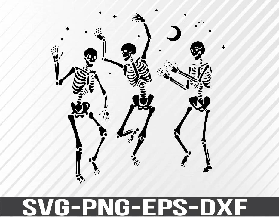 Craft Supplies Tools Dancing Skeleton Eps Png Pdf Halloween SVG