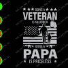 WATERMARK 01 132 Being a Veteran is an honor being a Papa is priceless svg, dxf,eps,png, Digital Download