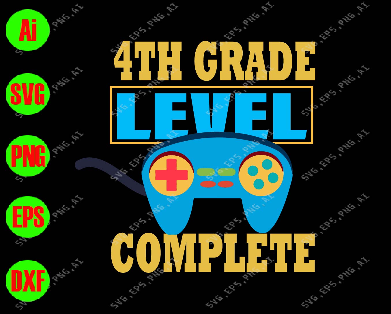 4th Grade Level Complete Svg Dxf Eps Png Digital Download Designbtf Com