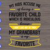 WTM 1 1 My kids accuse me of having a favorite child which is ridiculous because I don't like any of them my Grandbaby is my favorite svg, dxf,eps,png, Digital Download