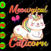 WTM 14 Meowgical Caticoru svg, dxf,eps,png, Digital Download