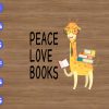 WTM 50 Peace Love Books svg, dxf,eps,png, Digital Download