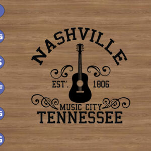 wtm 01 13 Nashville est. 1806 music city tennesse svg, dxf,eps,png, Digital Download