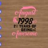 wtm 01 21 August 1998 21 Years Of Being Awsome svg, dxf,eps,png, Digital Download