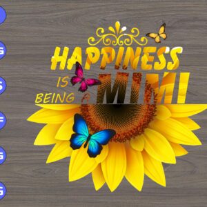S6078 scaled Happiness Is Being A Mimi svg, dxf,eps,png, Digital Download