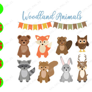 WATERMARK 01 192 Woodland animals svg, dxf,eps,png, Digital Download