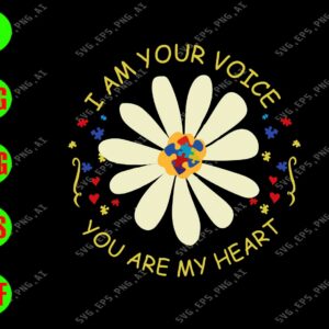 WATERMARK 01 238 I Am Your Voice You Are My Heart svg, dxf,eps,png, Digital Download