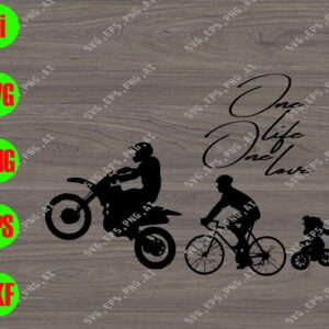 WATERMARK 01 251 One Life One Love svg, dxf,eps,png, Digital Download