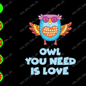 WATERMARK 01 36 Owl you need a love svg, dxf,eps,png, Digital Download
