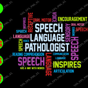 WATERMARK 01 96 Speech language pathologist speech inspires svg, dxf,eps,png, Digital Download