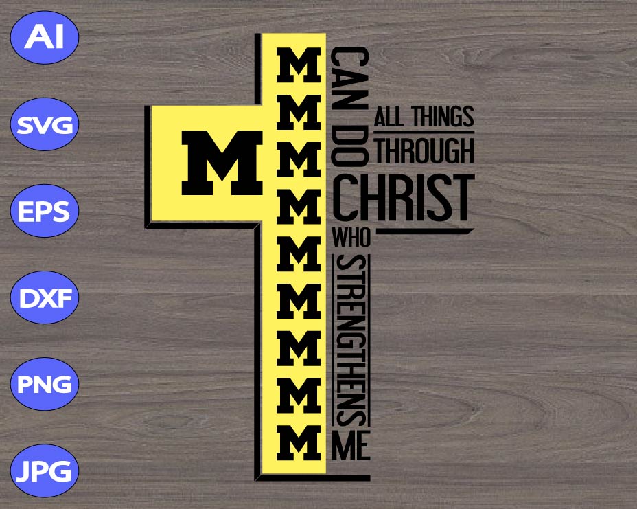 I Can Do All Things Through Christ Who Strengthens Me Svg Dxf Eps Png Digital Download Designbtf Com