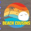 WTM 01 179 Beach cousins svg, dxf,eps,png, Digital Download