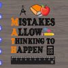WTM 01 181 Mistakes allow thinking to happen svg, dxf,eps,png, Digital Download