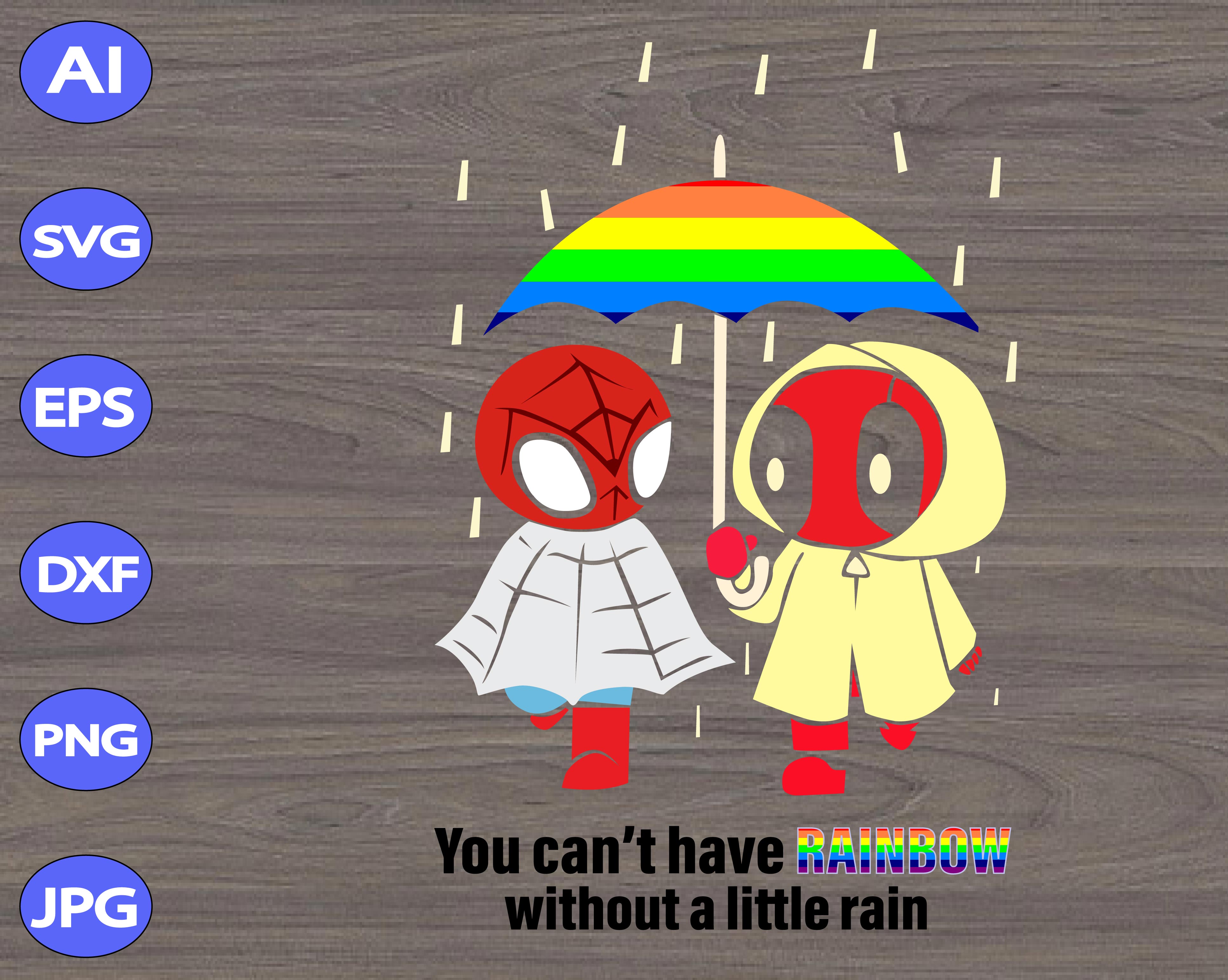 Download You can't have a rainbow without a little rain svg,spider ...