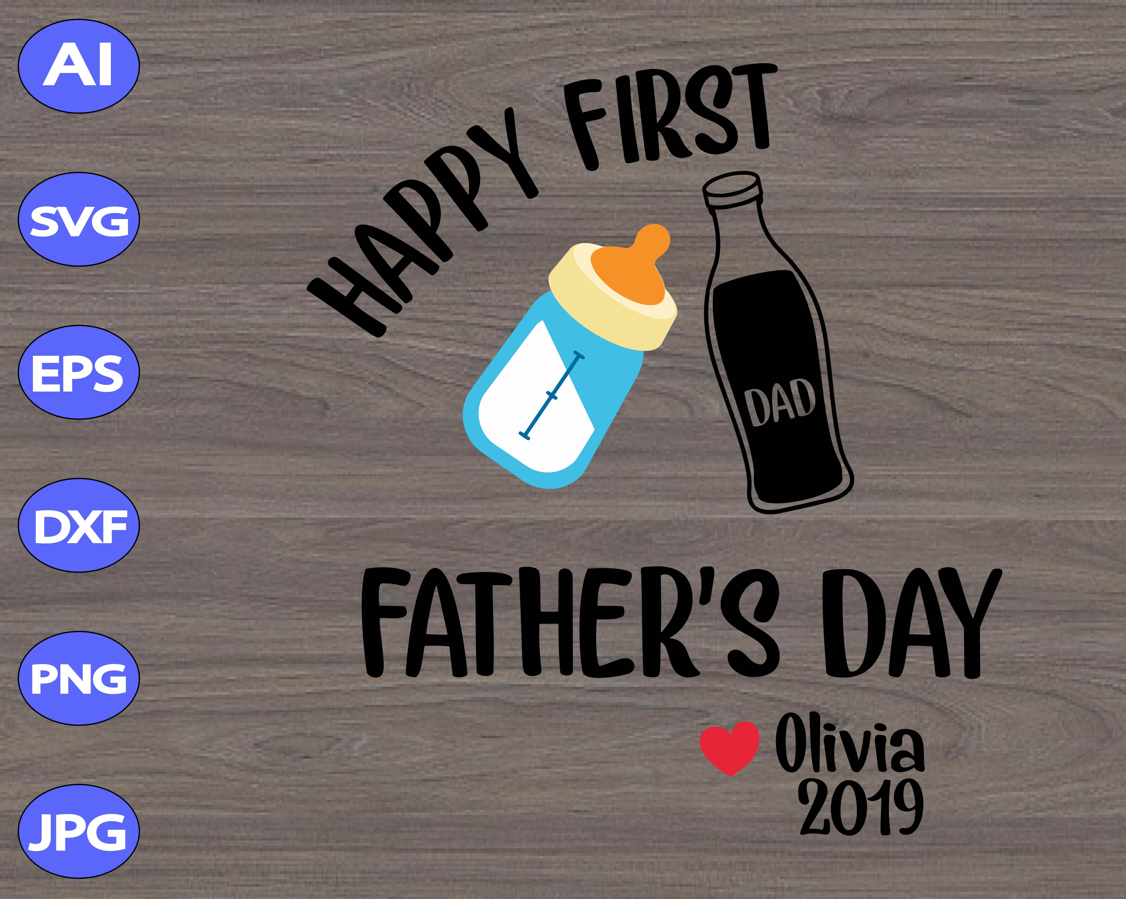 Download Happy First Father S Day Svg Dxf Eps Png Digital Download Designbtf Com