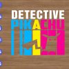 WTM 01 256 Detective Pikachu svg, dxf,eps,png, Digital Download