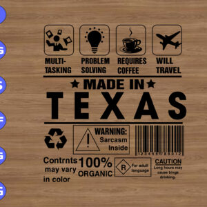 WTM 01 288 Made In Texas svg, dxf,eps,png, Digital Download