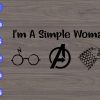WTM 01 302 scaled I'm A Simple Woman svg, dxf,eps,png, Digital Download