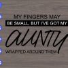 WTM 34 My fingers may be small, but I've got my aunty wapped around them svg, dxf,eps,png, Digital Download