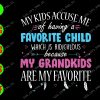 s5476 01 My Kids Accuse Me Of Having A Favorite Child Which Is Ridiculous Because My Grandkids Are My Favorite svg, dxf,eps,png, Digital Download
