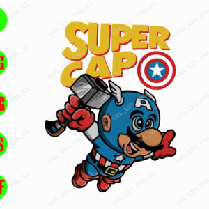 s5748 01 super cap svg,captain america svg, super mario svg, dxf,eps,png, Digital Download