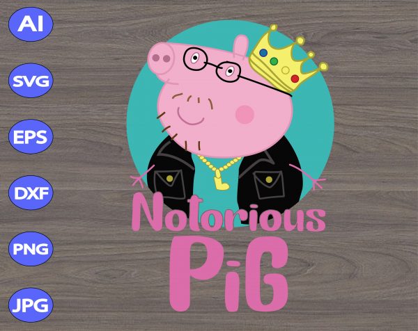 Download Notorious Pig svg, dxf,eps,png, Digital Download ...