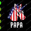 s6140 01 Papa unicorn svg, dxf,eps,png, Digital Download