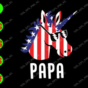 s6140 01 Papa unicorn svg, dxf,eps,png, Digital Download