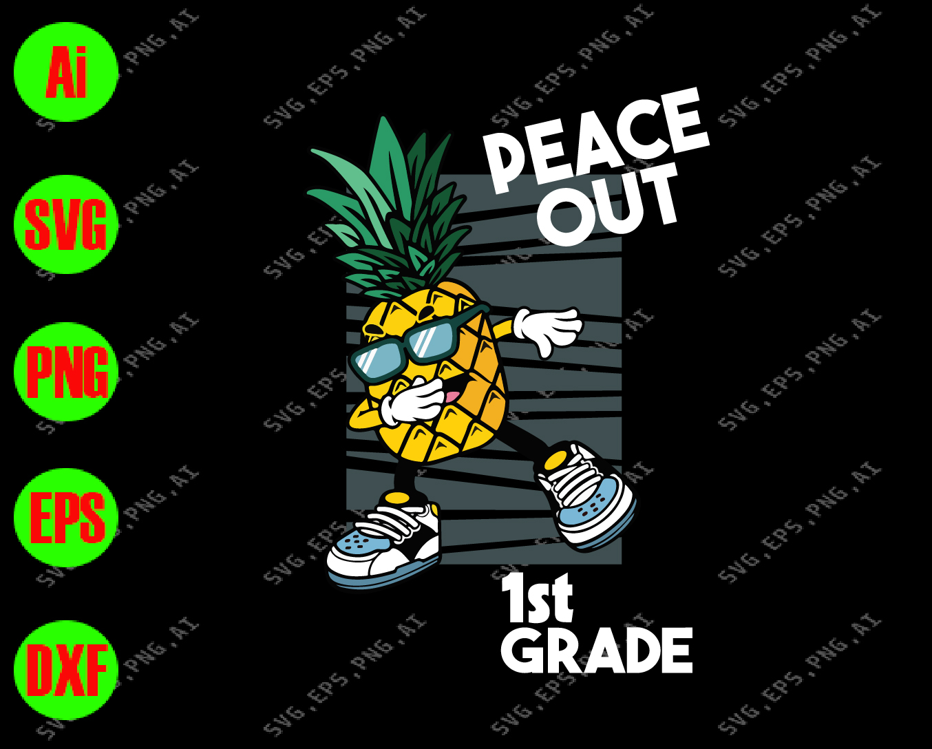 Download Peace Out 1st Grade Svg Dxf Eps Png Digital Download Designbtf Com