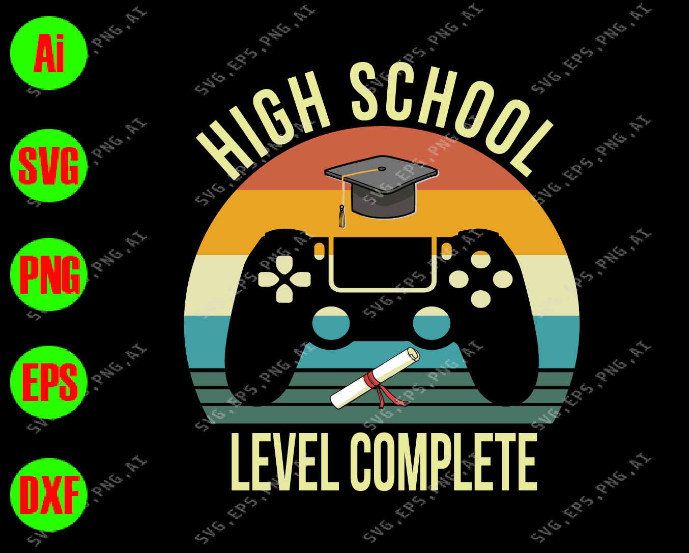 High School Level Complete Svg Dxf Eps Png Digital Download Designbtf Com