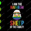 s8234 01 1 I am the rainbow sheep of the family ! svg, dxf,eps,png, Digital Download