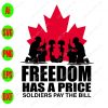 s8324 01 Freedom has a price soldiers pay the bill svg, dxf,eps,png, Digital Download