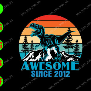 s8344 01 Awesome since 2012 svg, dxf,eps,png, Digital Download