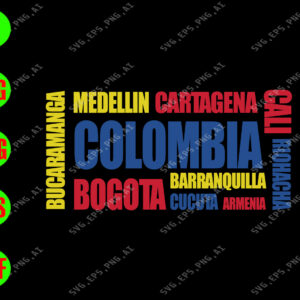 s8345 01 Bucaramanga medellin cartagena colombia call rionacha sarranquilla bogota svg, dxf,eps,png, Digital Download