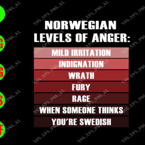 s8394 01 Norwegian levels of anger: mild irritation, indignation, wrath, fury svg, dxf,eps,png, Digital Download