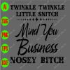 s8708 01 scaled Twinkle twinkle little snitch mind your business nosey bitch svg, dxf,eps,png, Digital Download