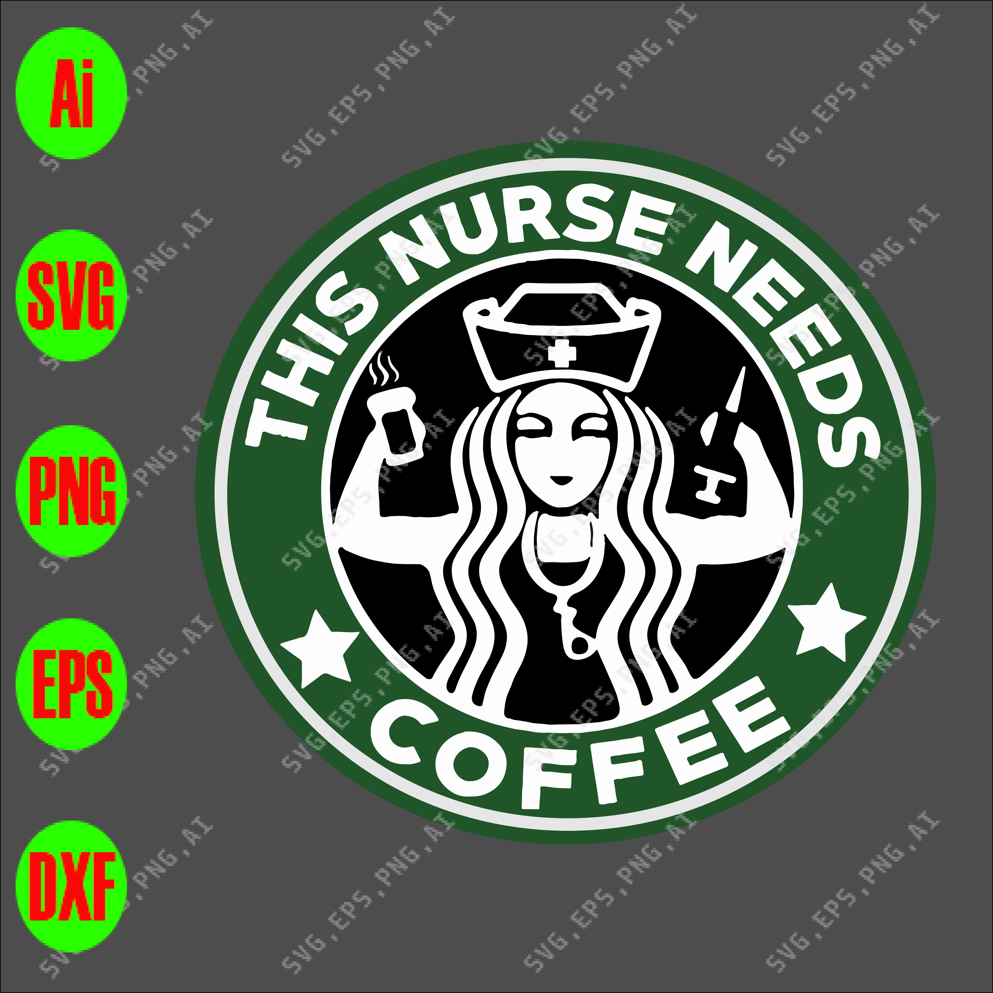 Download This nurse needs coffee svg, dxf,eps,png, Digital Download - Designbtf.com