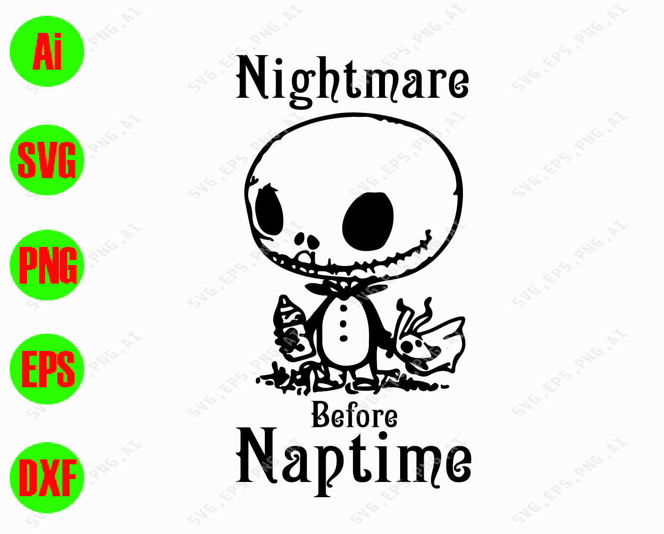 Download Nightmare Before Naptime Svg Dxf Eps Png Digital Download Designbtf Com