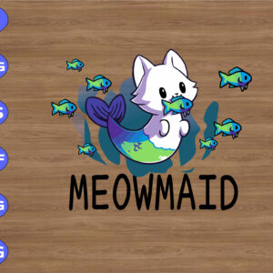 wtm 01 47 Meowmaid svg, dxf,eps,png, Digital Download