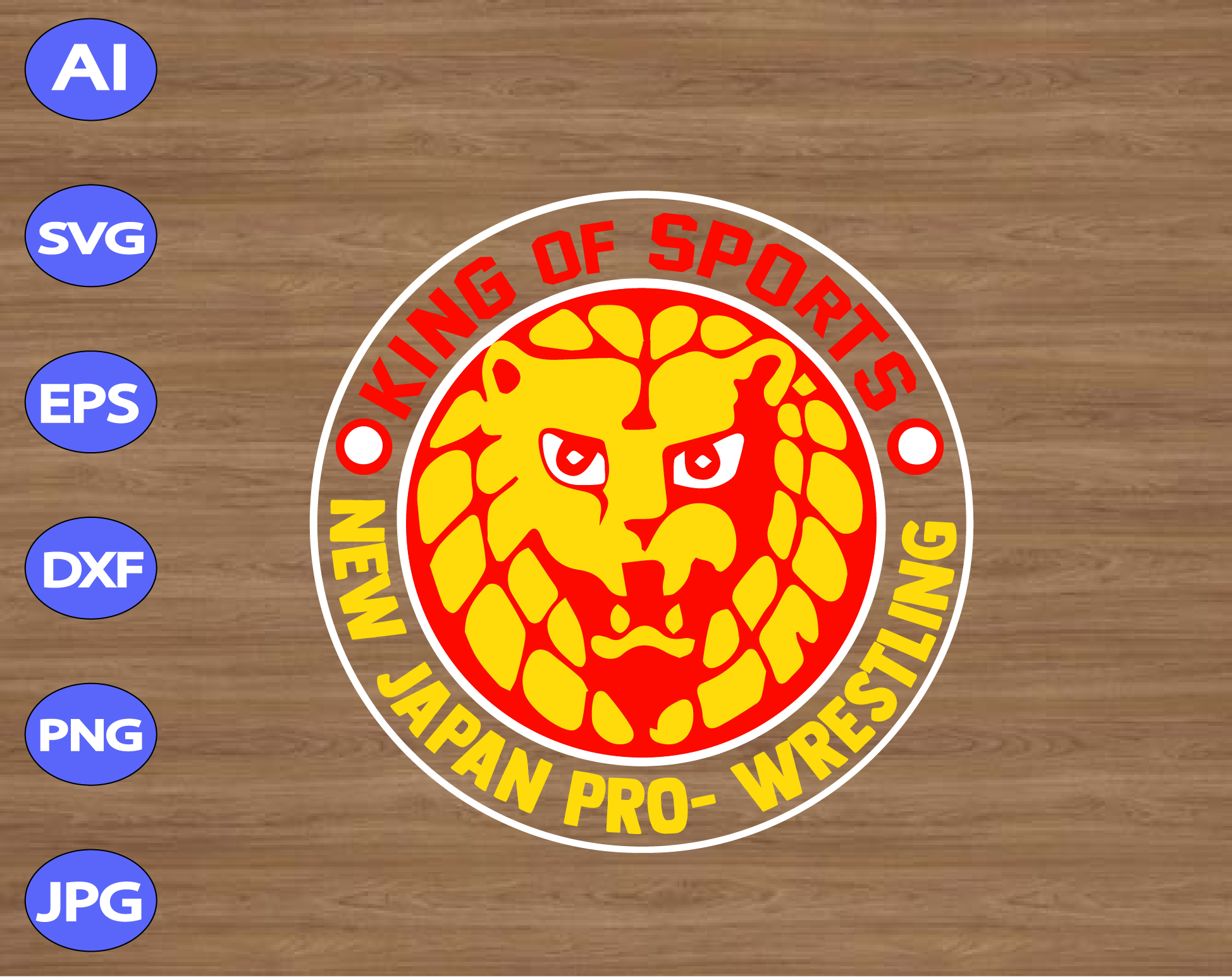 Download King Of Sports New Japan Pro Wrestling Svg Dxf Eps Png Digital Download Designbtf Com