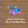 wtm 01 84 A Gril And Here Horse svg,It's A Beaugtiful Things svg, dxf,eps,png, Digital Download