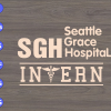 wtm 34 SGH Seattle Grace Hospital Intern svg, dxf,eps,png, Digital Download