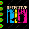 wtm 43 Detective Pikachu svg, dxf,eps,png, Digital Download