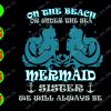 WATERMARK 01 44 On the beach or under the sea mermaid sisters we will always be svg, dxf,eps,png, Digital Download