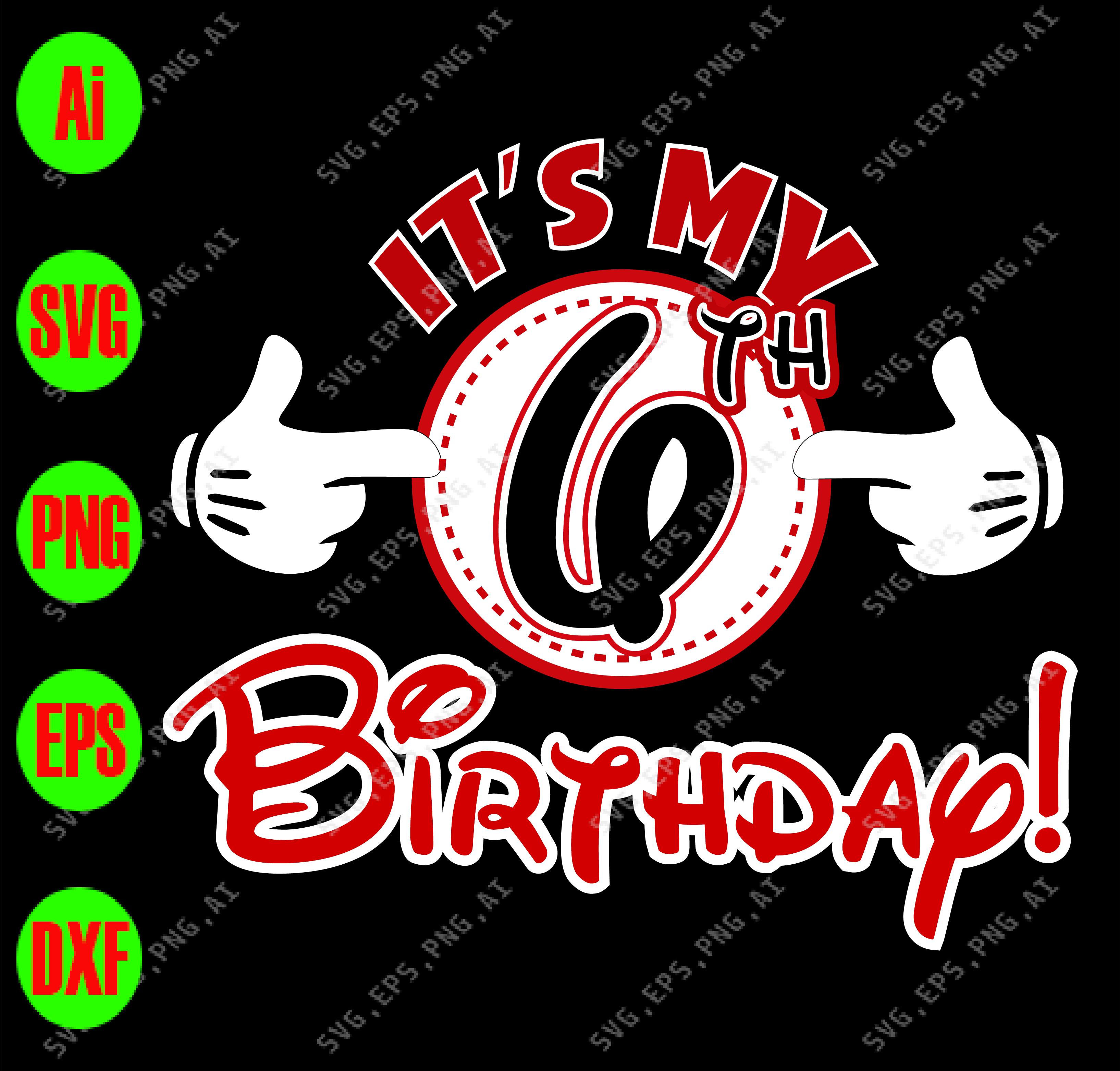 It S My 6th Birthday Free High 5s Svg Dxf Eps Png Digital Download Designbtf Com