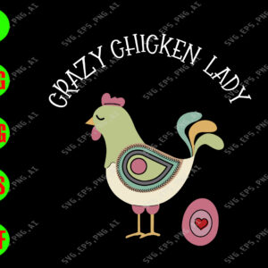 ss124 01 Crazy chicken lady svg, dxf,eps,png, Digital Download