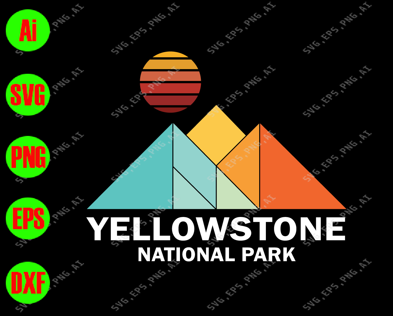 Download Yellowstone National Park Svg Dxf Eps Png Digital Download Designbtf Com 3D SVG Files Ideas | SVG, Paper Crafts, SVG File