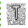 WATERMARK 01 36 Teach, teacher svg, dxf,eps,png, Digital Download