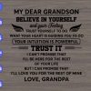 WTM 01 8 My dear grandson believe in yourself and yourself and your feeling trust yourself to do svg, dxf,eps,png, Digital Download