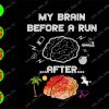 ss2095 01 My brain before a run after... svg, dxf,eps,png, Digital Download